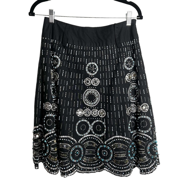 Basil & Maude - Beaded A-Line Skirt - Sz. 2 - Picture 1 of 8